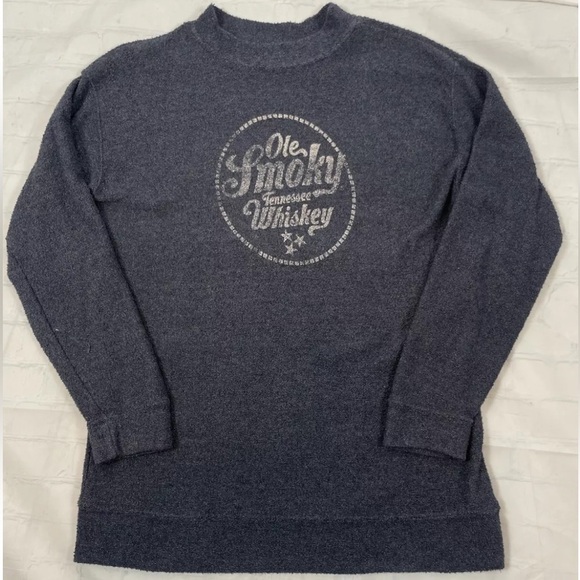 Ole Smoky Whiskey Long Sleeve Crewneck Nub Relaxed Fit Sweatshirt Navy Women’s S - Picture 14 of 14